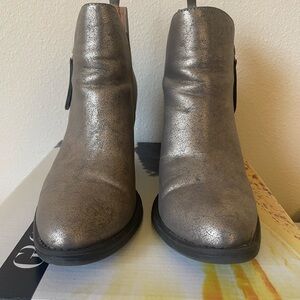 Groove Silver Ankle Booties